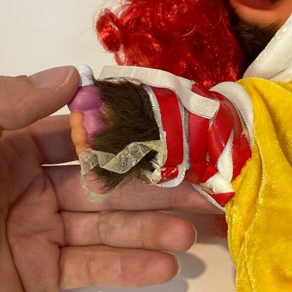 Monchhichi Ronald McDonald Red Yellow Clown Doll Plush Toy Sekiguchi Japan Tag - Picture 2 of 15